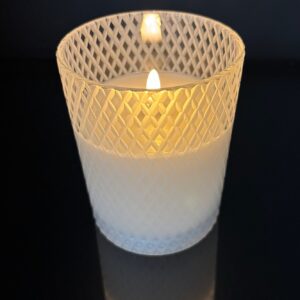 RADIANCE IVORY TRELLIS CANDLE 4x5"
