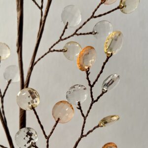 100 CT FACETED SPRAY - CLEAR/CHAMPAGNE